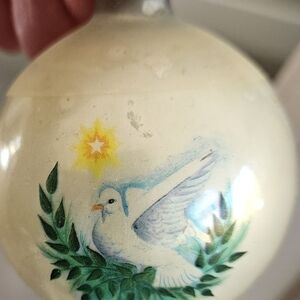 Six Vintage Noelle Glass Christmas Tree Bulbs.2 1/4" in diameter.